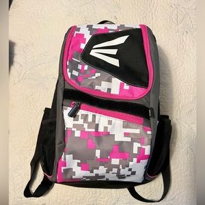 Easton Youth Softball/ Baseball/ T-ball Bat Bag,Pink White Black Gray,Adjustable